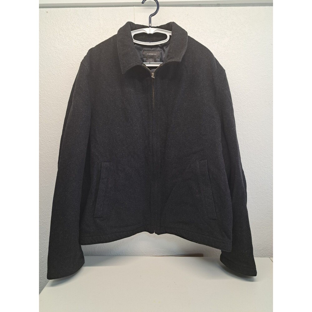 Express Black Wool Jacket Men's Size XL